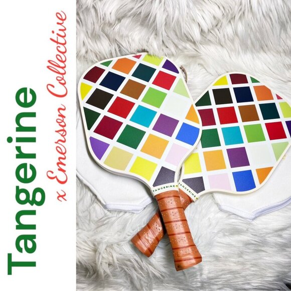 RARE EMERSON COLLECTIVE x TANGERINE Pickleball Paddle Set - Picture 2 of 14